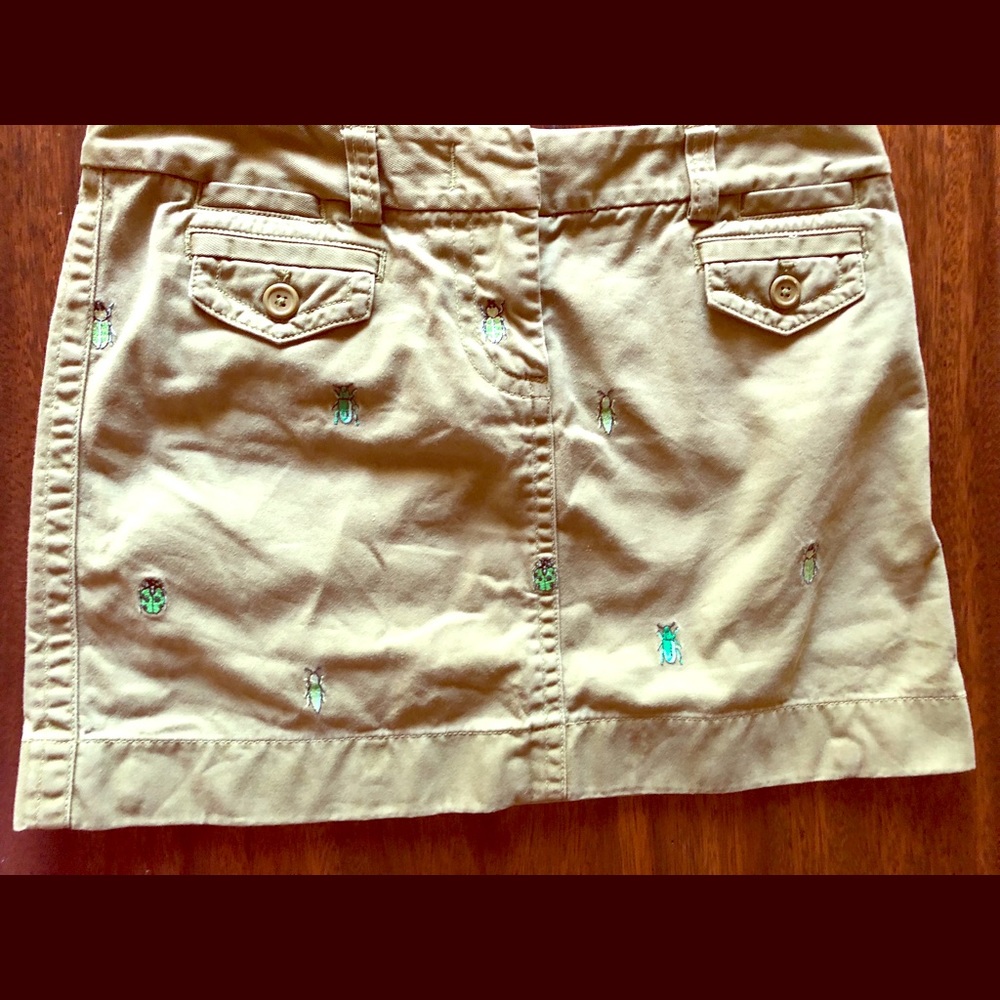 JCrew Critters Skirt SZ 10p Olive green